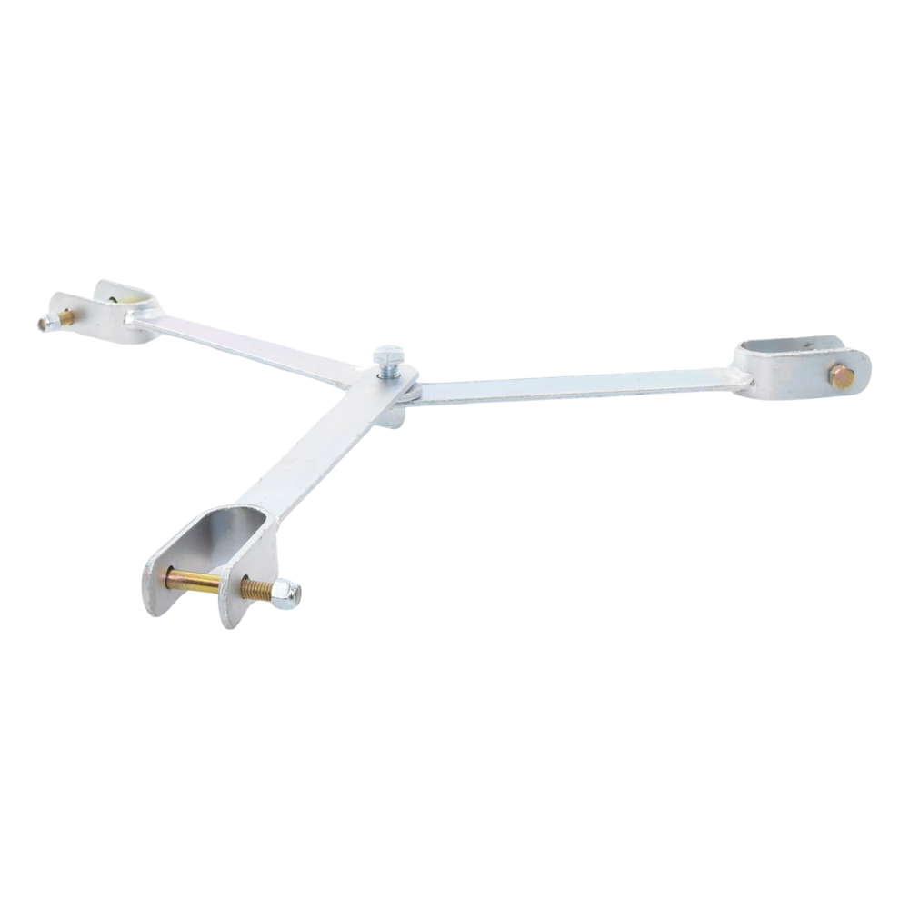 Brida para sujeción de retenida compatible con tramos STZ45, Galvanizado electrolítico.