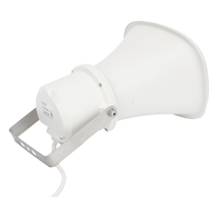 Bocina (Altavoz IP ) | Tipo Trompeta | 25 Watts | No requiere amplificador | 24VCD | Exterior IP67 | Metal | Entrada de alarma | Voceo en tiempo real | Calendarización de audios | Síntesis de Voz (TTS)
