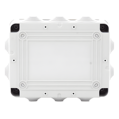 Caja de derivación de PVC Auto-extinguible con 10 entradas, tapa atornillada, 190 x 140 x 70 MM, Para Exterior (IP55)