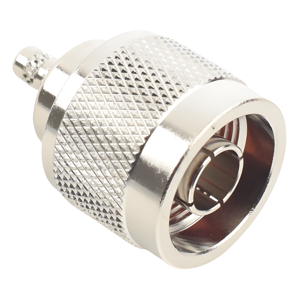 Conector N Macho Inverso de Anillo Plegable para cables RG-58/U, RG-142/U.