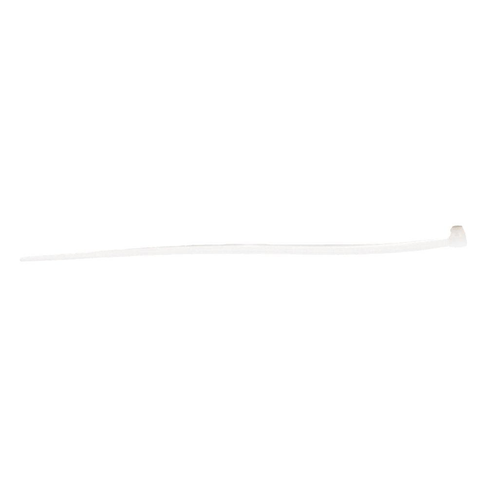 Cincho de plástico, Color Natural, 2.5 x 100 mm, Ideal para sujeción de cables (Bolsa con 100 piezas)