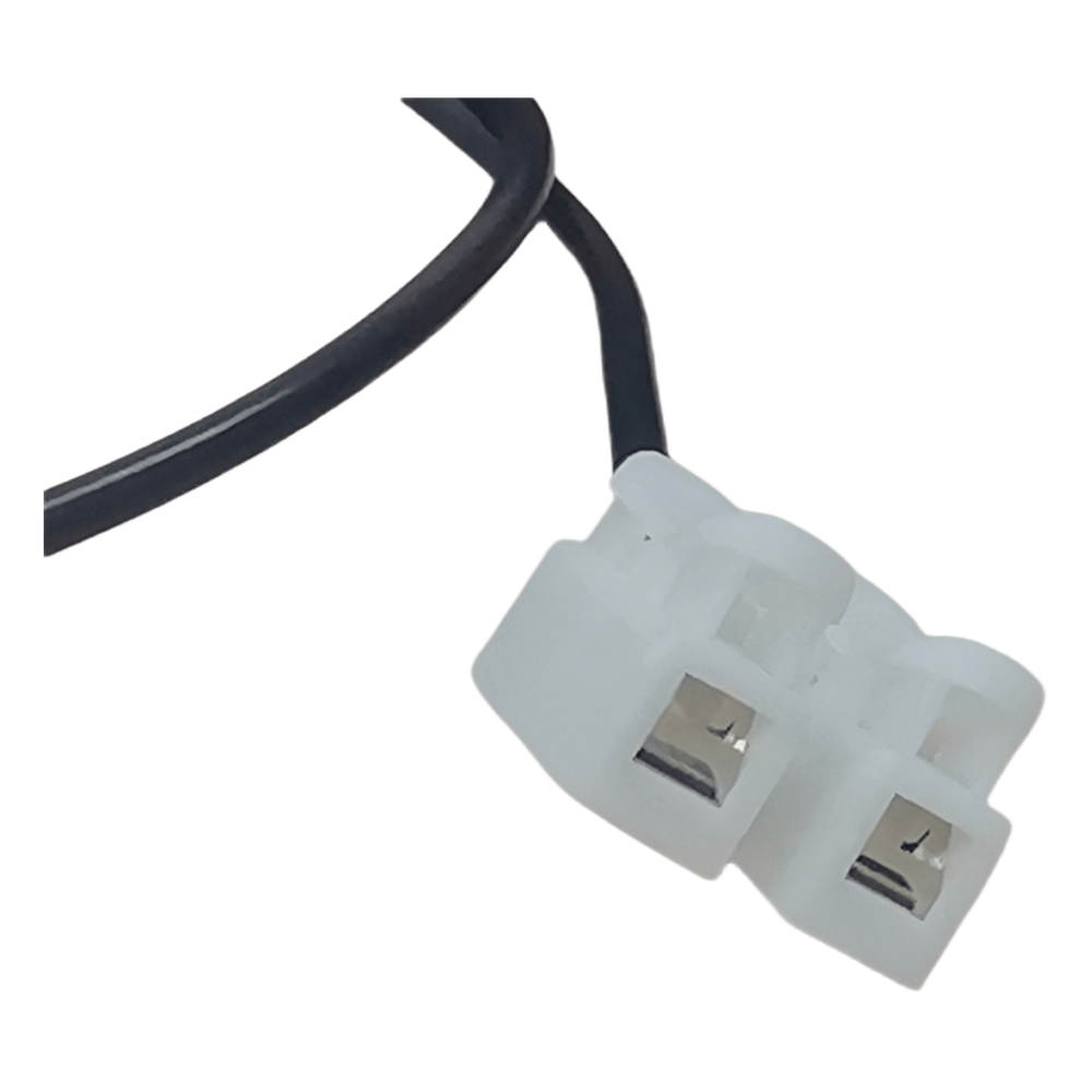 Cable con Conector Macho (Pigtail) | Forro Negro | Terminal Blanca | Alimentación para Vcc con Puntas Libres | Polarizado | Largo 22 cm ( 8.66 Pulgadas)  | Calibre 22AWG.