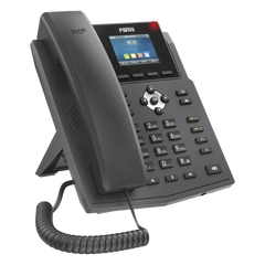 Teléfono IP empresarial para 4 líneas SIP con pantalla LCD de 2.4 pulgadas a color, Opus y conferencia de 6 participantes, PoE.