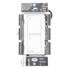 Interruptor on/off inalámbrico de pared para iluminación y ventiladores, 120 V, requiere neutro, control con Pico o desde la app con Smart Bridge, Caseta Wireless