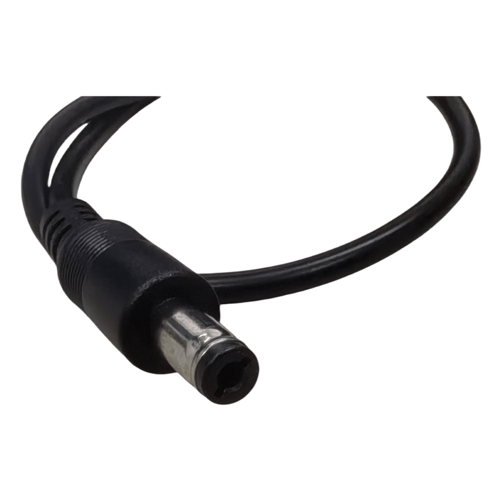 Cable con Conector Macho (Pigtail)  | Forro negro | Alimentación para Vcc con Puntas Libres / Polarizado / Largo 22 cm (8.66 Pulgadas) / Calibre 22AWG.