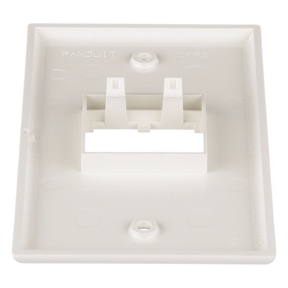 Placa de Pared Vertical Clásica, Salida Para 2 Puertos Mini-Com, Color Blanco Mate