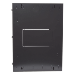 Gabinete PanZone de Montaje en Pared, de 19in, Puerta con Ventana de Seguridad, 18 UR, 635mm de Profundidad, Color Negro