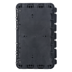 Caja de Distribución de Fibra Óptica, Hasta 96 Empalmes, Exterior IP65, Color Negro
