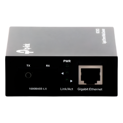 Convertidor Fibra Óptica Monomodo / 1 Puerto RJ45 10/100/1000 Mbps / Puerto Fibra Óptica SC 1000 Mbps / Hasta 20 Km / Plug and Play