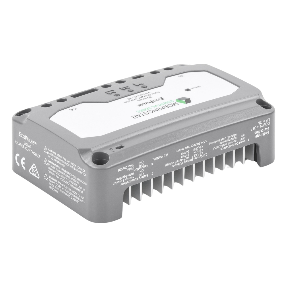 Controlador solar 12/24 Vcc de 30 Amp. Sin pantalla de medición.