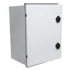 KIT de Gabinete de Poliéster (300 x 400 x 200 mm) + Controlador de Carga con Switch PoE (5) + Batería de 12V 7Ah