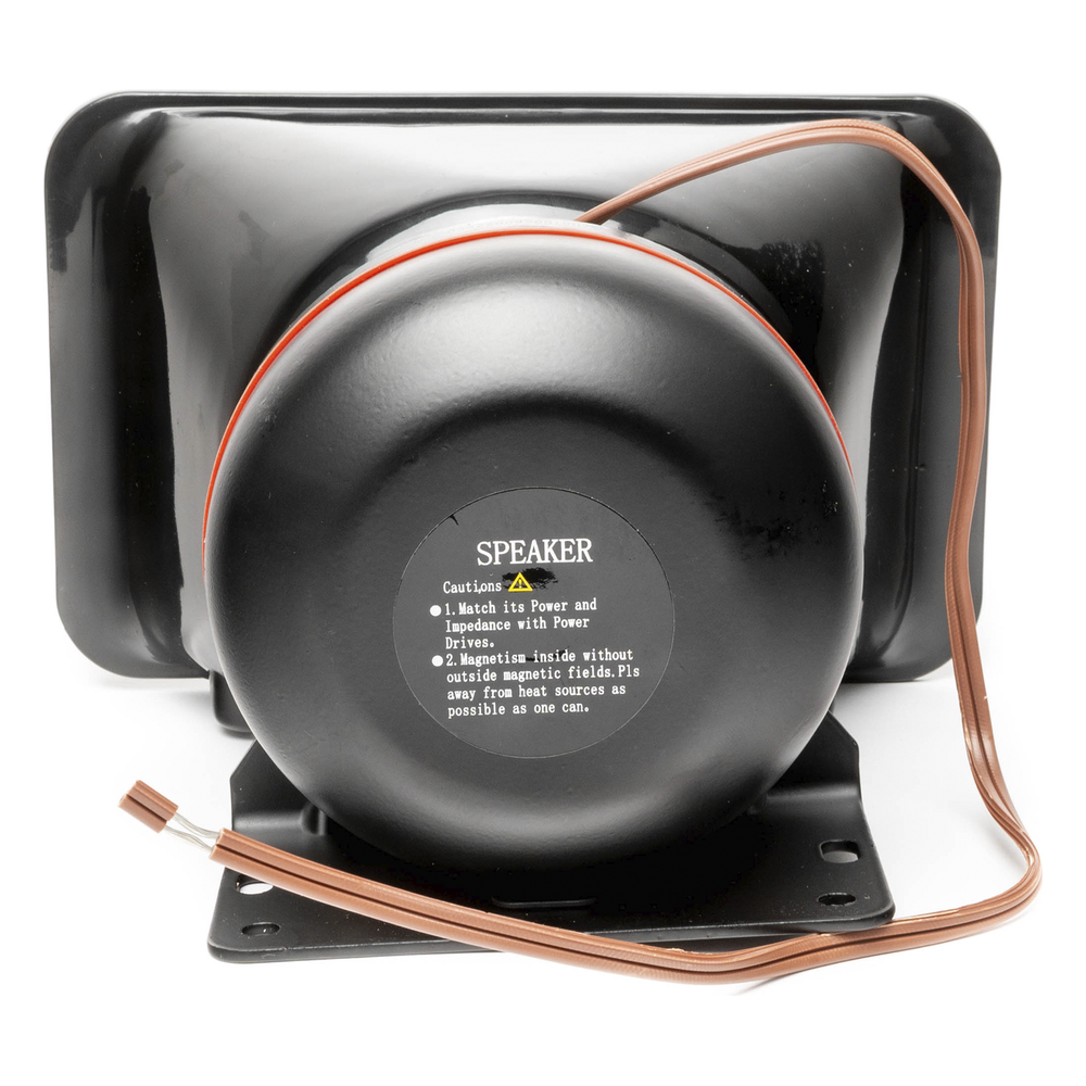 Bocina de uso Rudo, de 100 W, Alto Rendimiento y Base en Aluminio, 8 Ohms de Impedancia