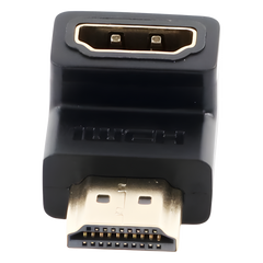 Adaptador HDMI de 90 Grados Macho a Hembra / Hacia Abajo / HDMI 2.0 4K@60Hz / Proporciona Flexibilidad Sin Doblar los Cables HDMI