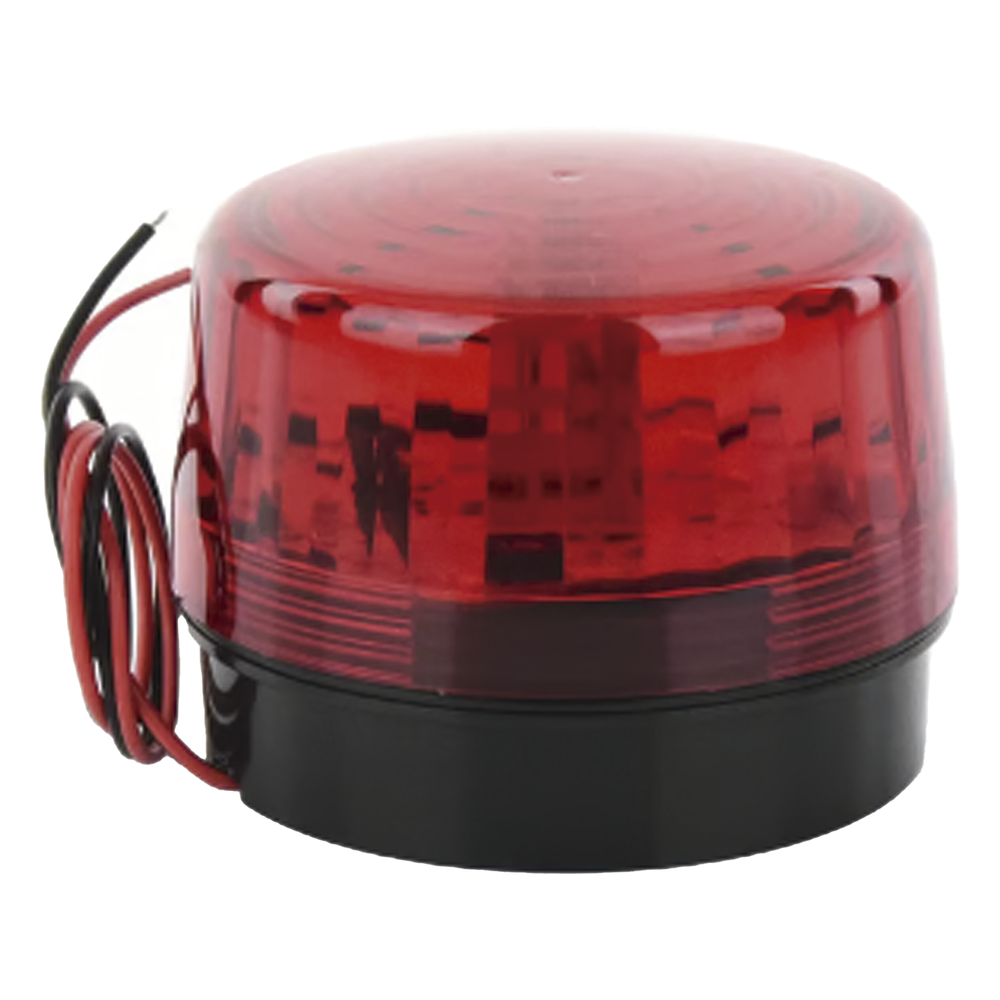 Luz Estroboscópica LED (35) / Patrones de Parpadeo Ajustables / 8 Patrones / Batería de Respaldo / 12-24 Vcc/Vca / Resistente al Clima IP66/IP55