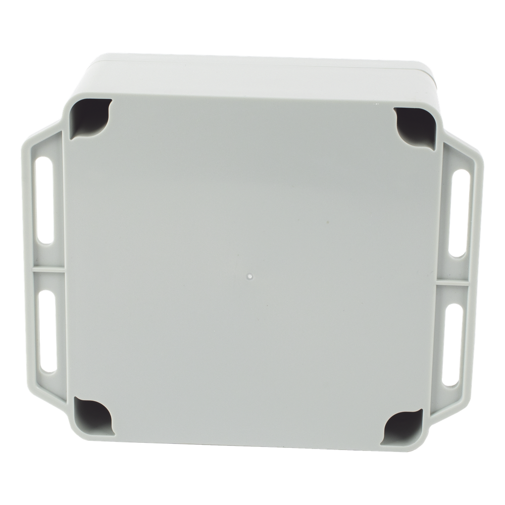Gabinete Plástico Gris para Exterior (IP65) de 120 x 120 x 60 mm Cierre por Tornillos.