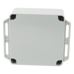 Gabinete Plástico Gris para Exterior (IP65) de 120 x 120 x 60 mm Cierre por Tornillos.