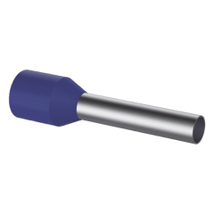 Ferrule Aislado PAN-TERM para Cable 14 AWG, Largo 12mm, DIN Color Azul. Paquete 500 Piezas