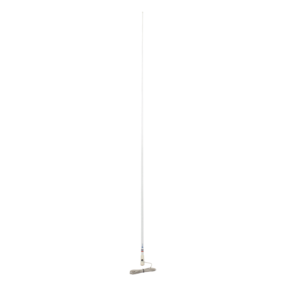 Antena Marina VHF / Fibra de Vidrio / 156-163 MHz / 6.5 dBi / Cable 10 m (32.8 ft) / PL-259 / Exterior IP67