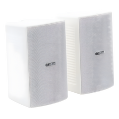 Altavoz de Montaje en Pared | 2 vias, Woofer 6.5 in, Tweeter 1 in | IPX3, 8 ohms, 70/100V | Color Blanco | Par