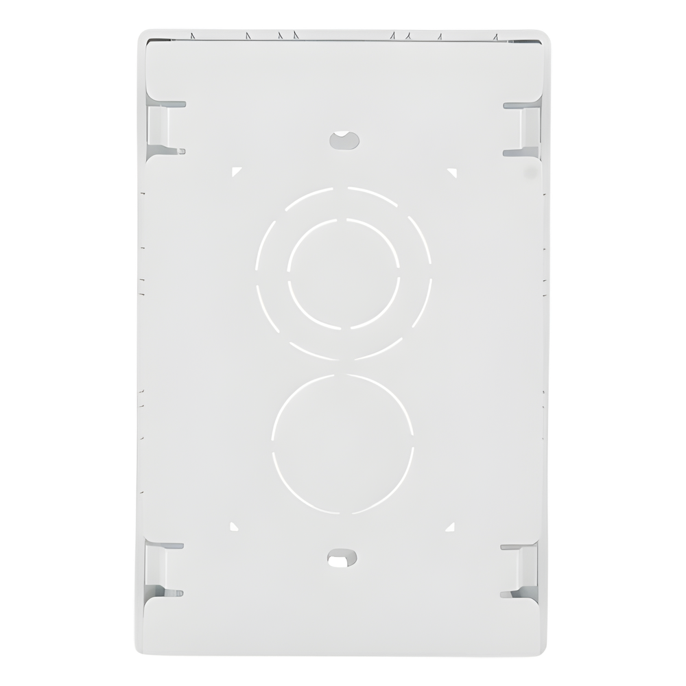 Caja de Pared Superficial, Uso Universal con Placas de Pared, con Cinta Adhesiva, Color Blanco