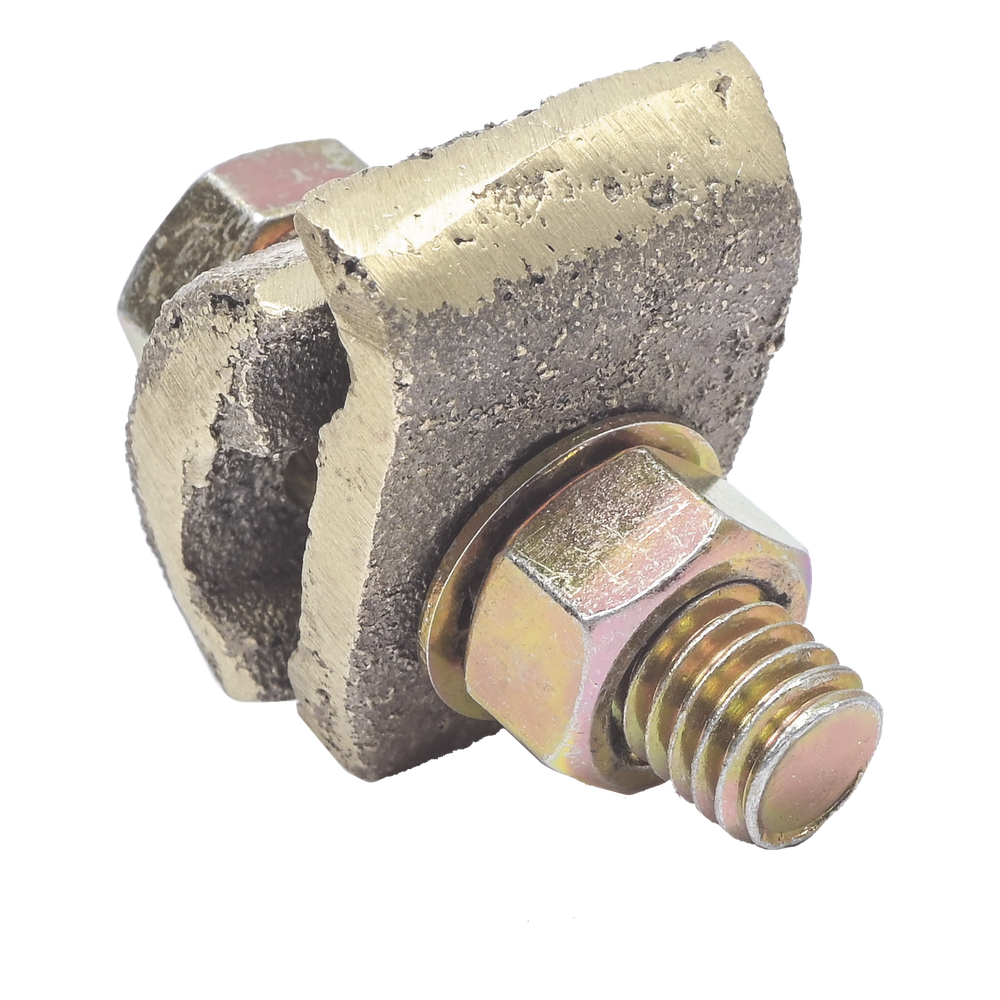 Conector Cable a Superficie Plana / Bronce 100% / Cable 4-2/0 AWG / Sin Soldadura Exotérmica / 2.5x3.5 cm (1x1.4 in)