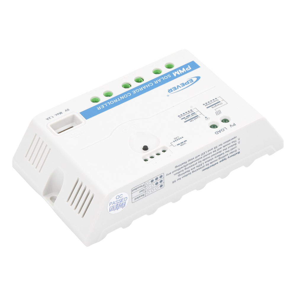 Controlador Solar PWM 12/24 V 20 A, Salida USB
