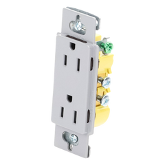Contacto dúplex de pared 15 A / 125 V, línea Claro, para instalaciones residenciales y comerciales