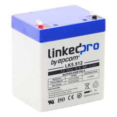 Batería de respaldo 12 V  |  5.5 Ah  |  AGM | Especial para Seguridad Electrónica | UPS | Sistemas de Emergencia  | Vida útil 5 años | Terminales F1  + Adaptador F2