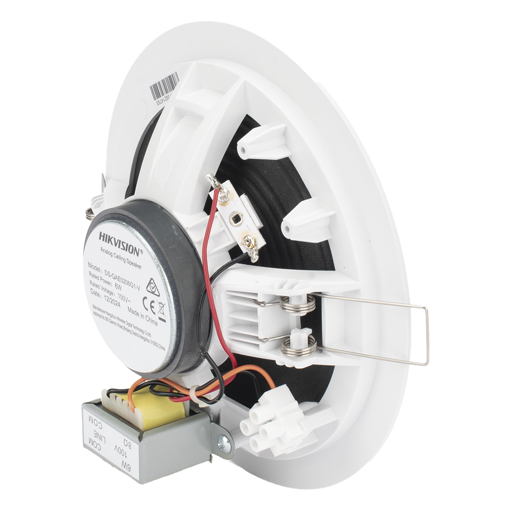 Altavoz Montaje en Plafón | 6 Watts | 100 V | Rejilla de Metal | Color Blanco | Uso Interior