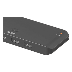 Switch USB 2.0 Compartido 2 x 4 Essentials | 480 Mbps | InstaSync | Pulsador Integrado | Diseño Compacto