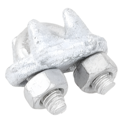 Nudo/ Perro/ Abrazadera Acero Forjado para Cable de 1/4" Galv. por Inmersión en Caliente.