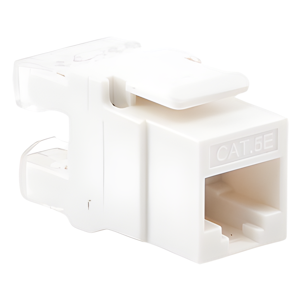 Módulo Jack Keystone Cat5e con Terminación en Ángulo 180 - Color Blanco
