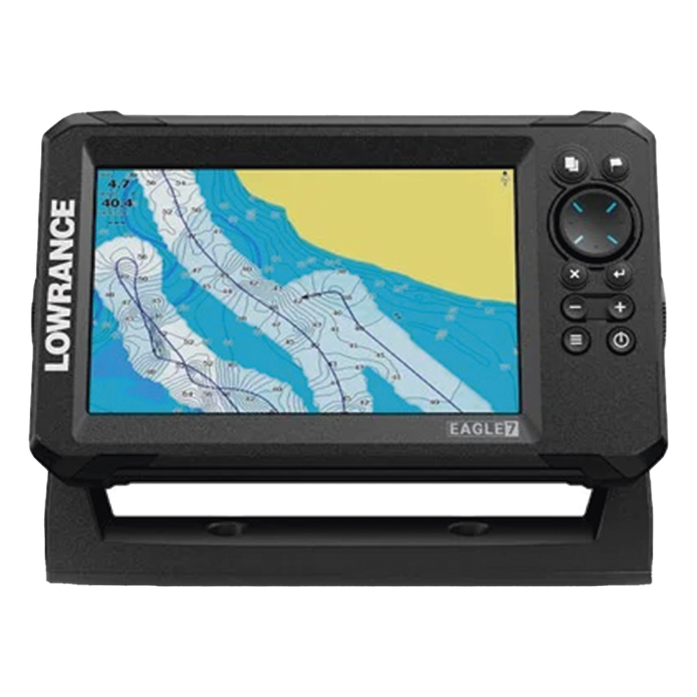 Eagle-7 ecosonda en pantalla horizontal IPS de 7 pulgadas, incluye transductor skimmer 50/200 kHz