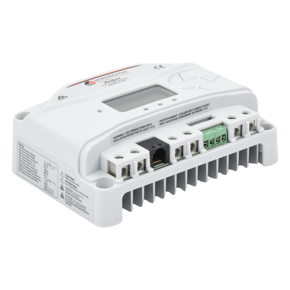 Controlador de carga y descarga 12-24 Vcc, 30 Amp