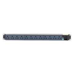 PDU Básico para Distribución de Energía, Enchufe de Entrada NEMA 5-20P, Con 12 Contactos NEMA 5-20R, Instalación Horizontal de 19in, 1UR, 20 Amp, 120 Vca