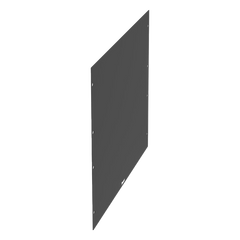 Tapa Ciega Para Rack Estándar de 19in, Plano, de Acero, 8UR, Color Negro