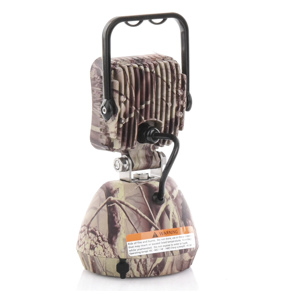 Luz de Trabajo Recargable de 5 LED, 650 Lumenes, Color Beige Camuflaje, Base Magnetica