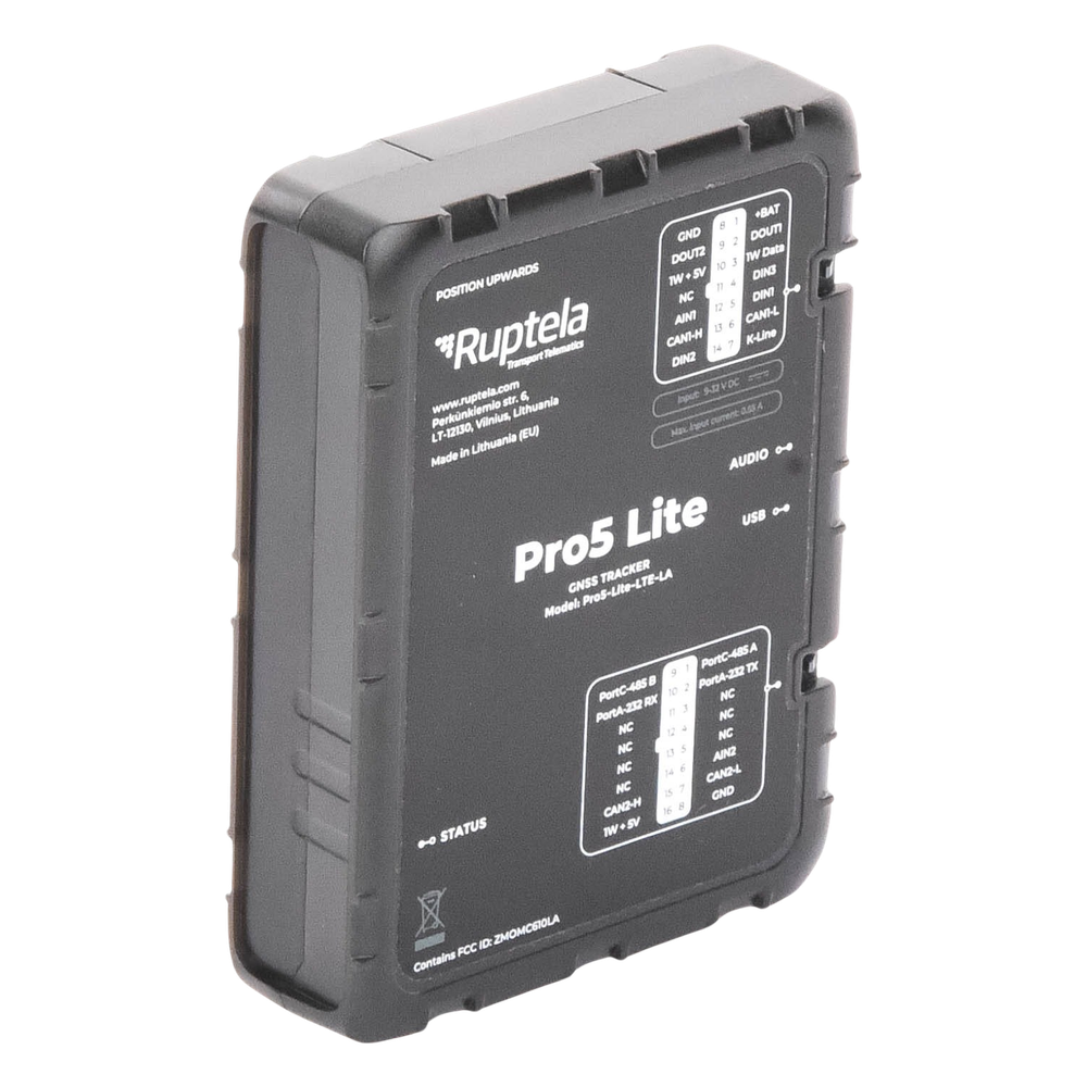 Localizador y Rastreador Vehicular GPS Avanzado / LTE Cat1 (4G) y GSM 2G / Lectura de Computadora de Viaje en Vehículos Compatibles / Monitoreo de Audio, Temperatura y Combustible / Bluetooth BLE 5.0 / SIM Nano / Detección de Jammer con Paro de Motor /