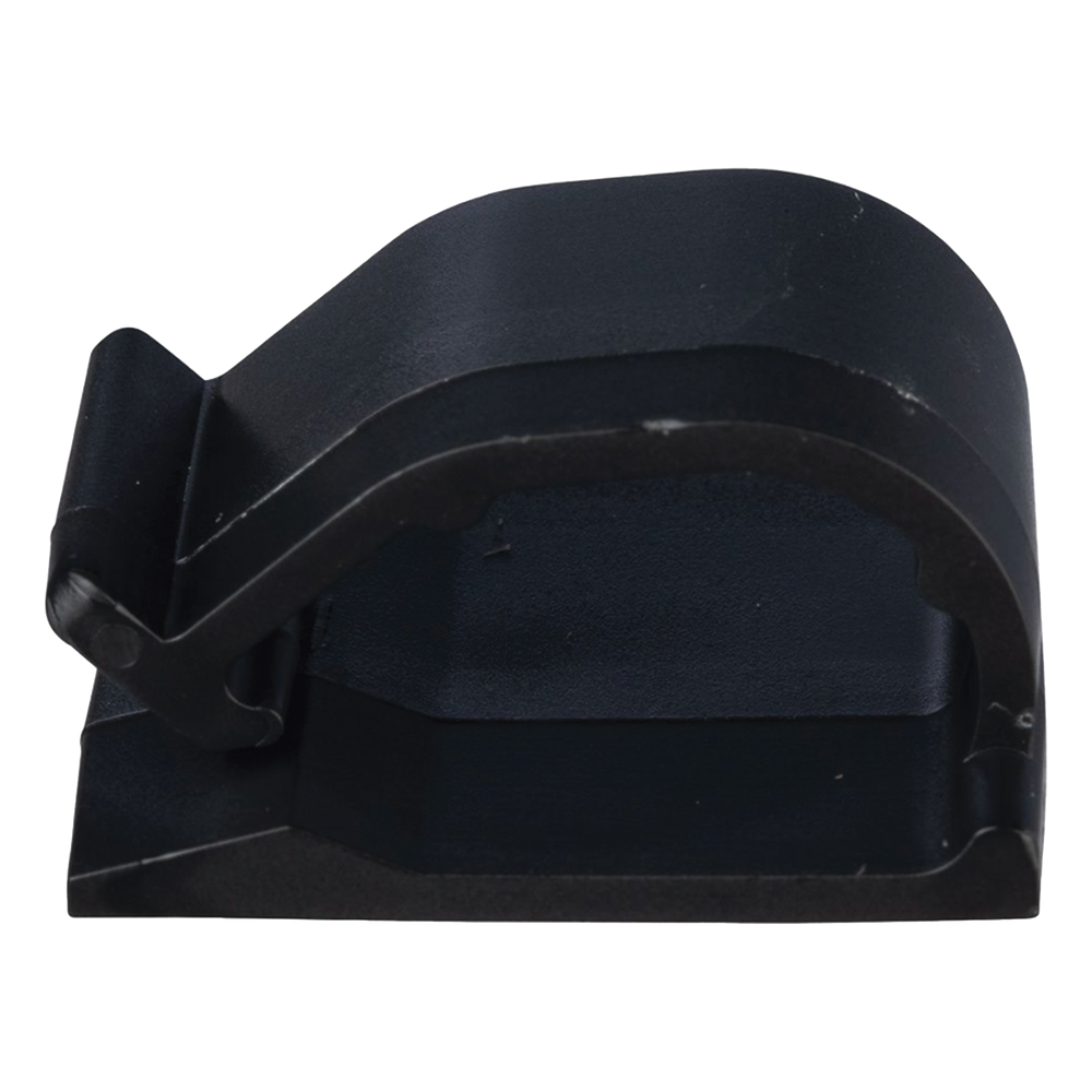 Clip de Nylon 6.6 con Adhesivo, Para Cables de Hasta 15.8 mm de Diámetro, Uso Interior/Exterior, Color Negro, Paquete de 100pz
