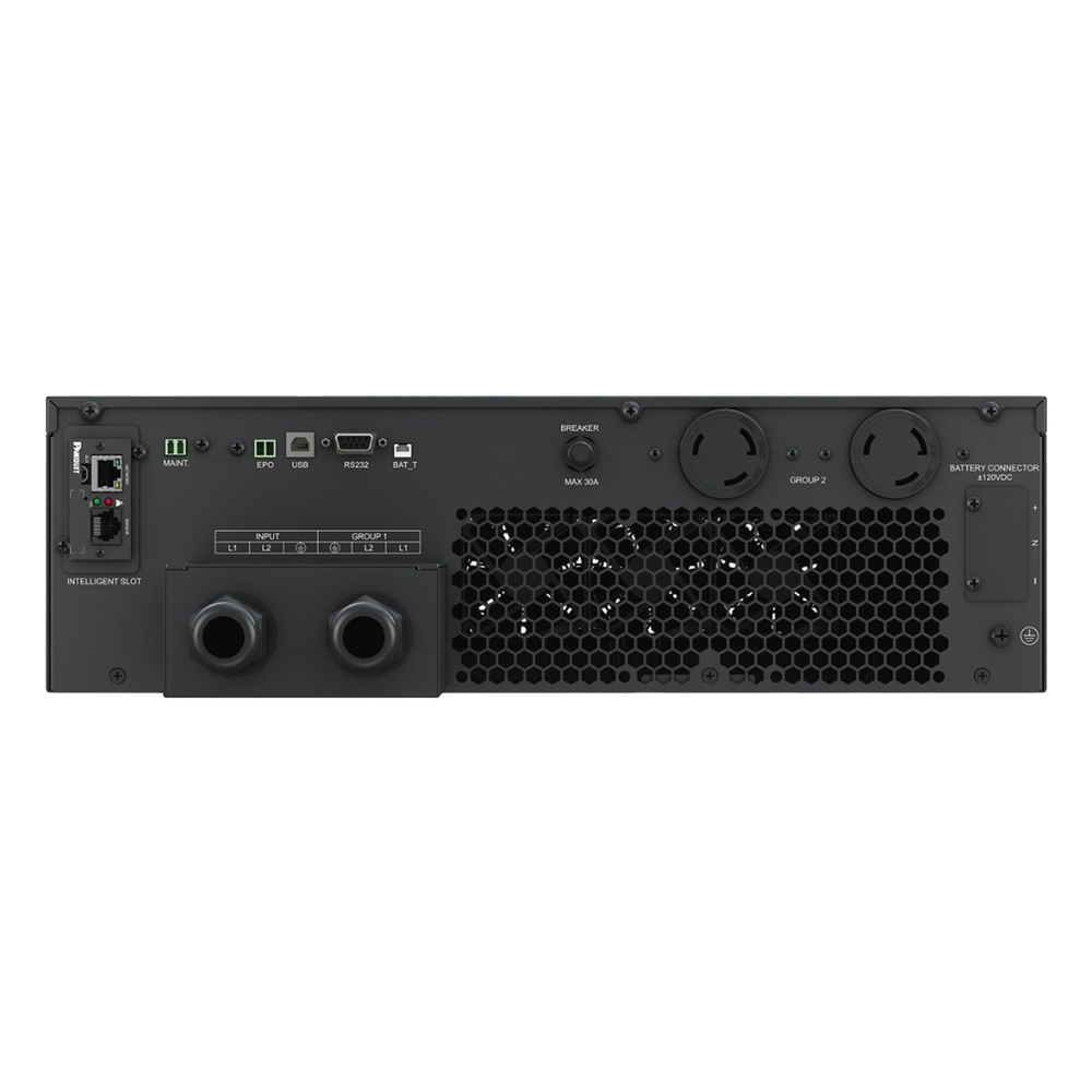 UPS SmartZone de 10000 VA/10000 W, Online Doble Conversión, Entrada 208/240 Vca Con Terminal L1+L2+G, Onda Senoidal Pura, 6 UR, Con 2 Tomas NEMA L6-30R y Terminal L1+L2+G, Incluye Tarjeta de Red y Kit de Rieles