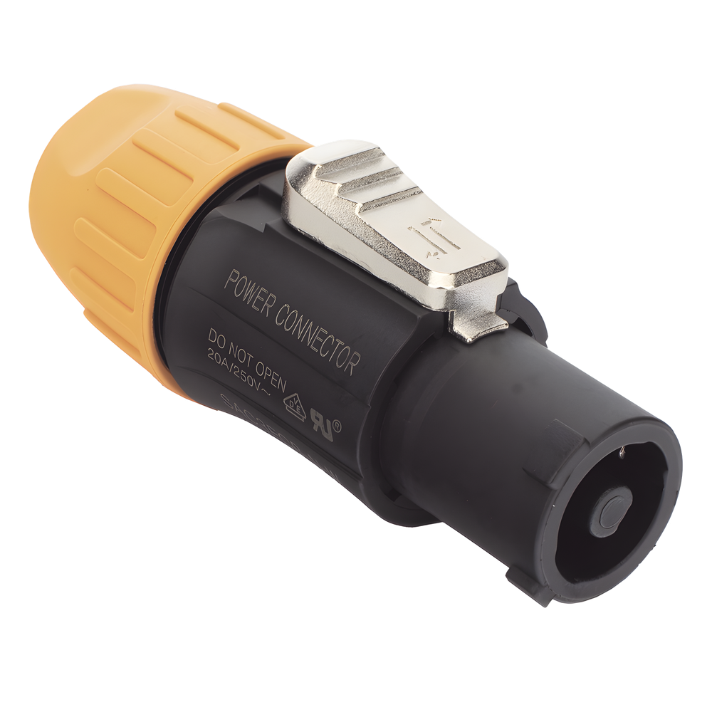 POWERCOM,  línea, neutro y conexión a tierra de seguridad preadaptada IP65 Color Negro