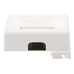 Caja de Pared con 2 Puertos, Incluye 2 Jacks UTP Cat5e Keystone