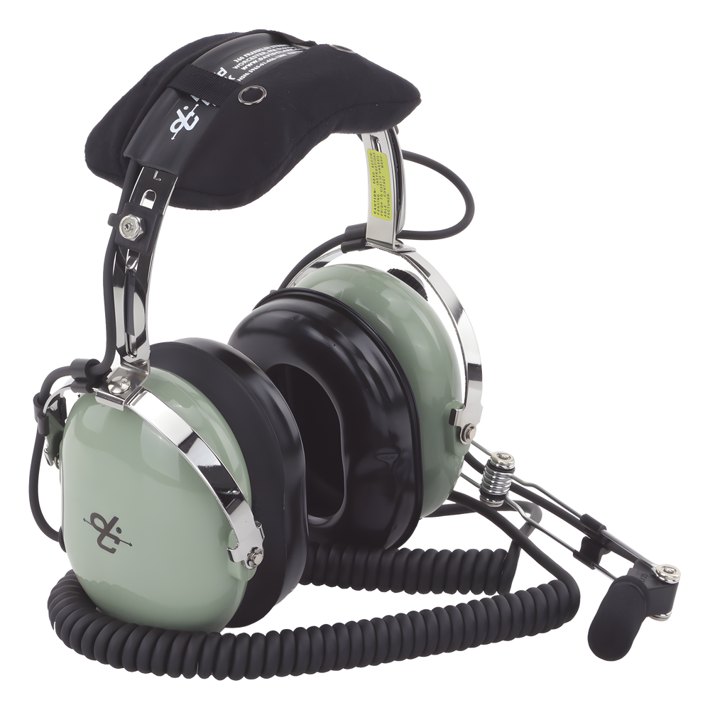 Auriculares de aviación, con micrófono, sobre la cabeza, helicóptero