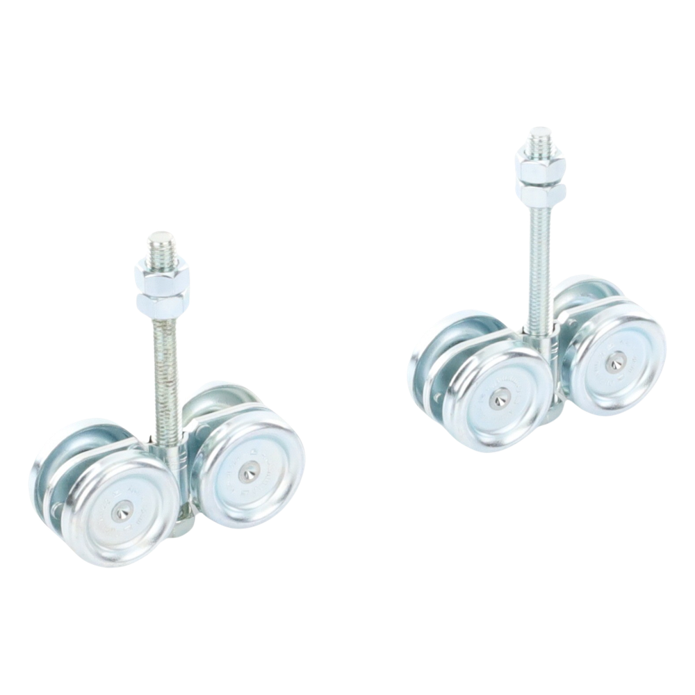 ECO KIT 4C - M / Kit de Carretillas de Cuatro Ruedas / Carga Soportada de 150 lbs / Incluye Dos Carretillas Para Puertas Colgantes