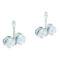 ECO KIT 4C - M / Kit de Carretillas de Cuatro Ruedas / Carga Soportada de 150 lbs / Incluye Dos Carretillas Para Puertas Colgantes