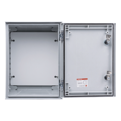 Gabinete de Poliéster IP65 Uso en Intemperie (300 x 400 x 200 mm) con Placa Trasera Interior de Plástico (Incluye Chapa y Llave).