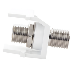 Módulo Acoplador Coaxial Tipo F, Keystone, de 75 Ohms, 3.0 GHz, Color Blanco