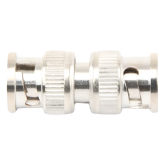 Adaptador tipo barril para 75 Ohm, de conector BNC macho a BNC macho, Níquel/ Oro/ Teflón.