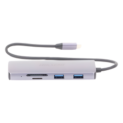 Hub USB-C 8 en 1 / HDMI 4K / 3x USB 3.0 + 1x USB 2.0 / SD + Micro SD / PD 100W / Aleación de Aluminio