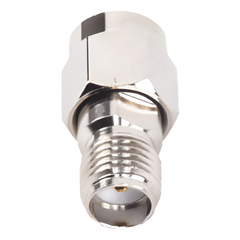 Adaptador en Línea de Conector SMA Macho Inverso a SMA Hembra, Níquel/ Oro/ Teflón.